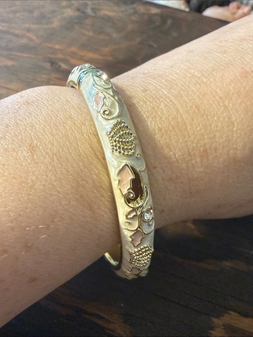 Gold Plated Crown Motif Bangle Bracelet - Women Jewelry